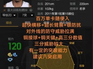 《NBA2K13球员属性深度解析：技能潜力与实战表现一览》