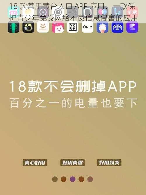 18 款禁用黄台入口 APP 应用，一款保护青少年免受网络不良信息侵害的应用