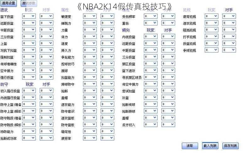 《NBA2K14假传真投技巧》