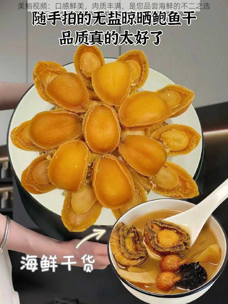 美鲍视频：口感鲜美，肉质丰满，是您品尝海鲜的不二之选