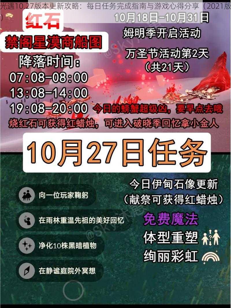 光遇10.27版本更新攻略：每日任务完成指南与游戏心得分享（2021版）