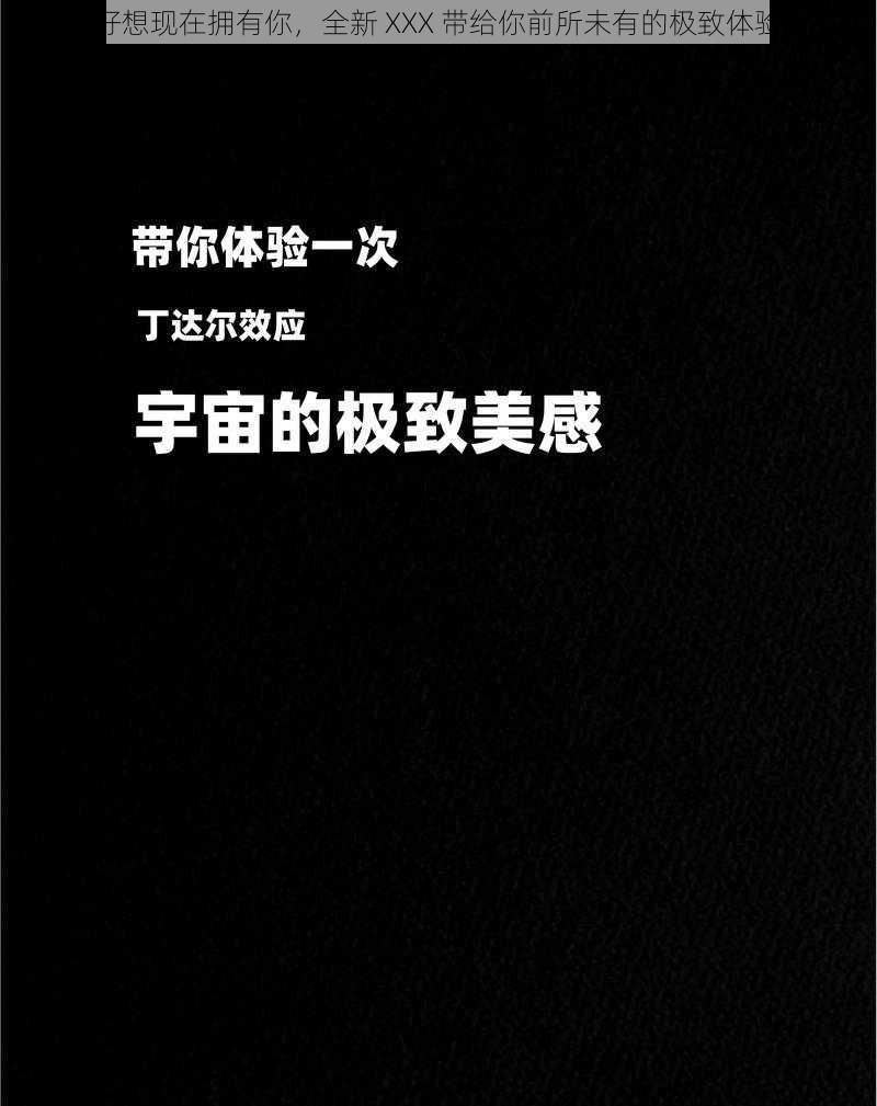 好想现在拥有你，全新 XXX 带给你前所未有的极致体验