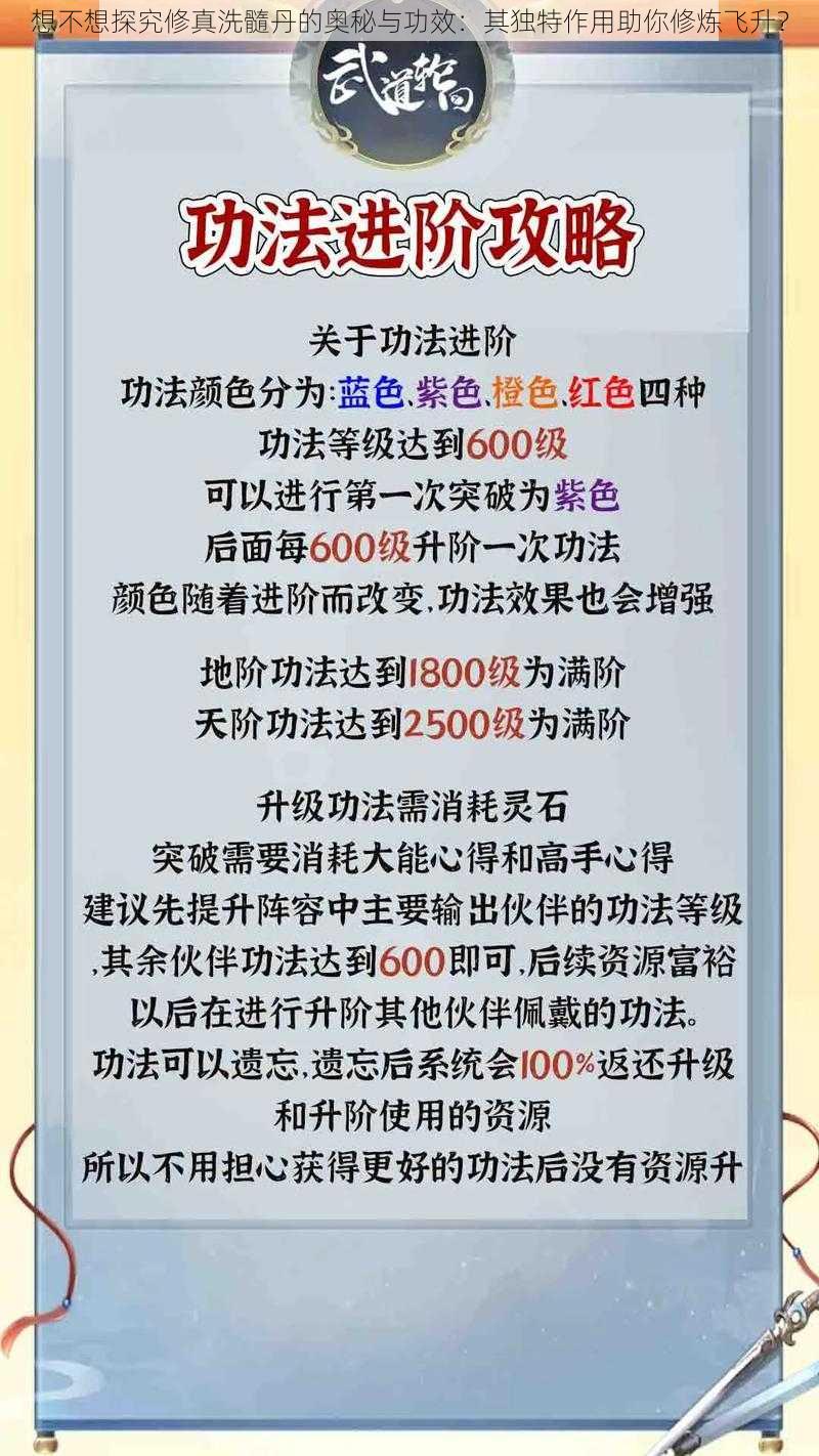 想不想探究修真洗髓丹的奥秘与功效：其独特作用助你修炼飞升？