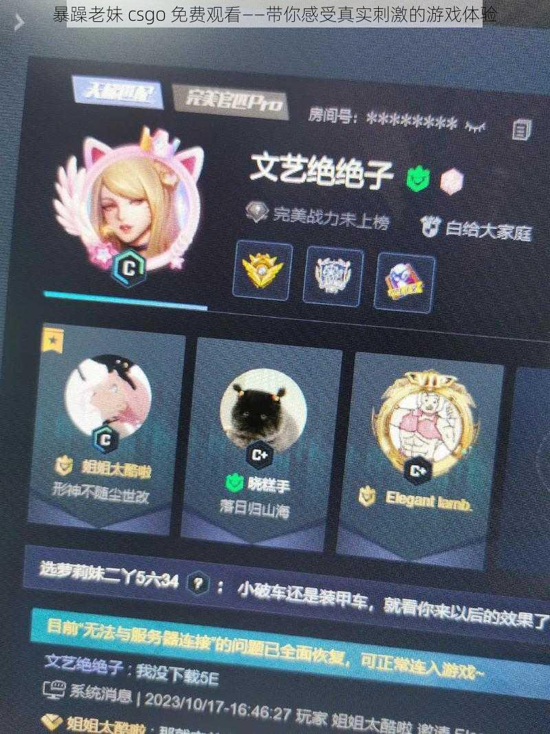 暴躁老妹 csgo 免费观看——带你感受真实刺激的游戏体验