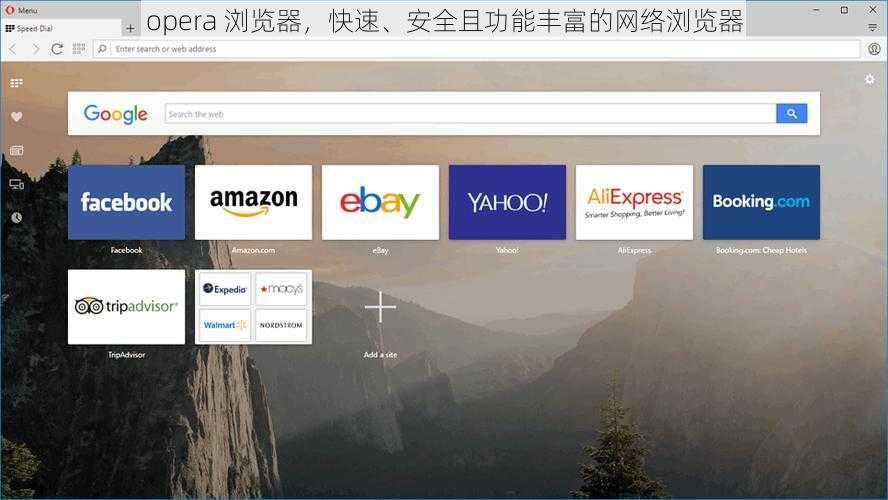 opera 浏览器，快速、安全且功能丰富的网络浏览器
