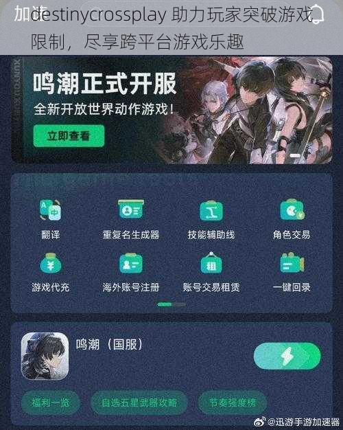 destinycrossplay 助力玩家突破游戏限制，尽享跨平台游戏乐趣