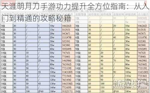 天涯明月刀手游功力提升全方位指南：从入门到精通的攻略秘籍