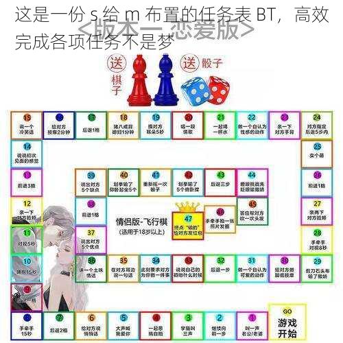 这是一份 s 给 m 布置的任务表 BT，高效完成各项任务不是梦