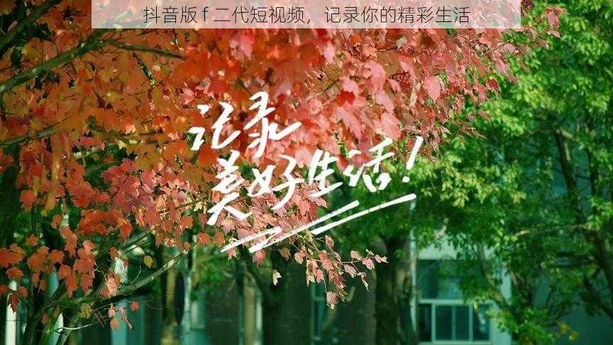 抖音版 f 二代短视频，记录你的精彩生活