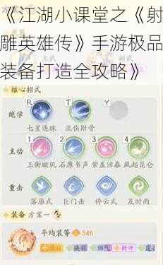 《江湖小课堂之《射雕英雄传》手游极品装备打造全攻略》