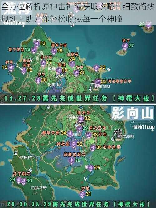 全方位解析原神雷神瞳获取攻略：细致路线规划，助力你轻松收藏每一个神瞳