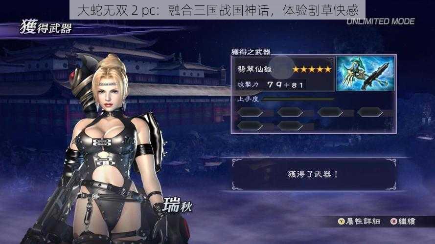 大蛇无双 2 pc：融合三国战国神话，体验割草快感