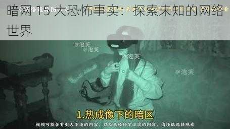 暗网 15 大恐怖事实：探索未知的网络世界