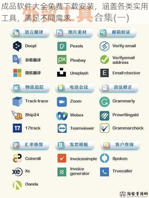 成品软件大全免费下载安装，涵盖各类实用工具，满足不同需求