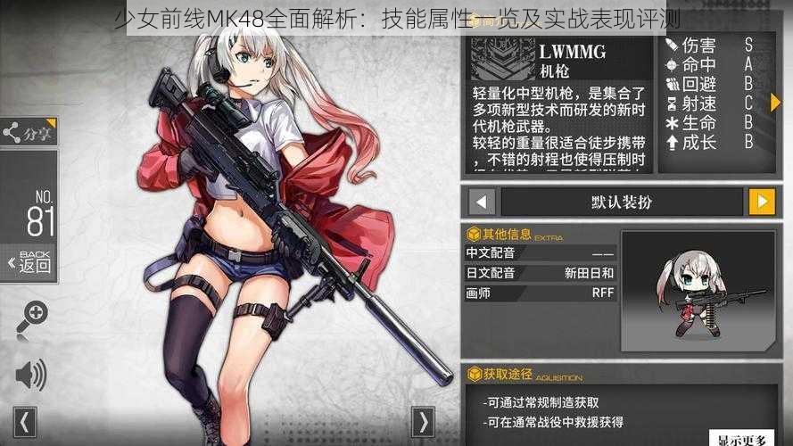 少女前线MK48全面解析：技能属性一览及实战表现评测