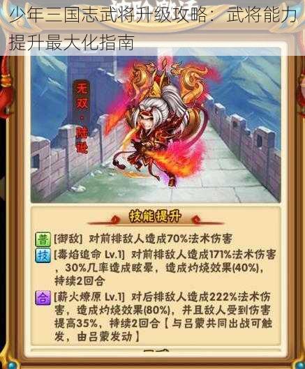 少年三国志武将升级攻略：武将能力提升最大化指南