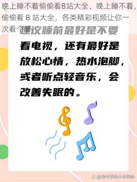 晚上睡不着偷偷看B站大全、晚上睡不着，偷偷看 B 站大全，各类精彩视频让你一次看个够