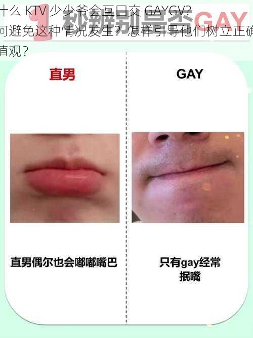 为什么 KTV 少少爷会互囗交 GAYGV？如何避免这种情况发生？怎样引导他们树立正确的价值观？