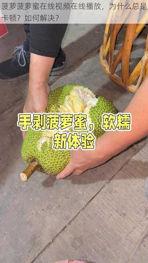 菠萝菠萝蜜在线视频在线播放，为什么总是卡顿？如何解决？