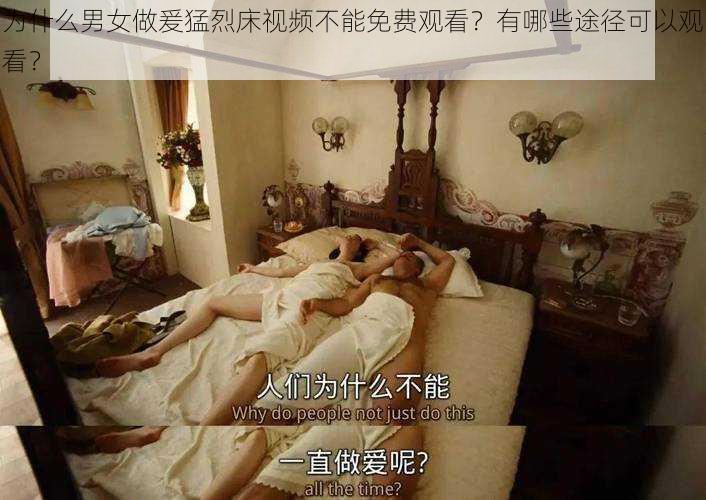 为什么男女做爰猛烈床视频不能免费观看？有哪些途径可以观看？