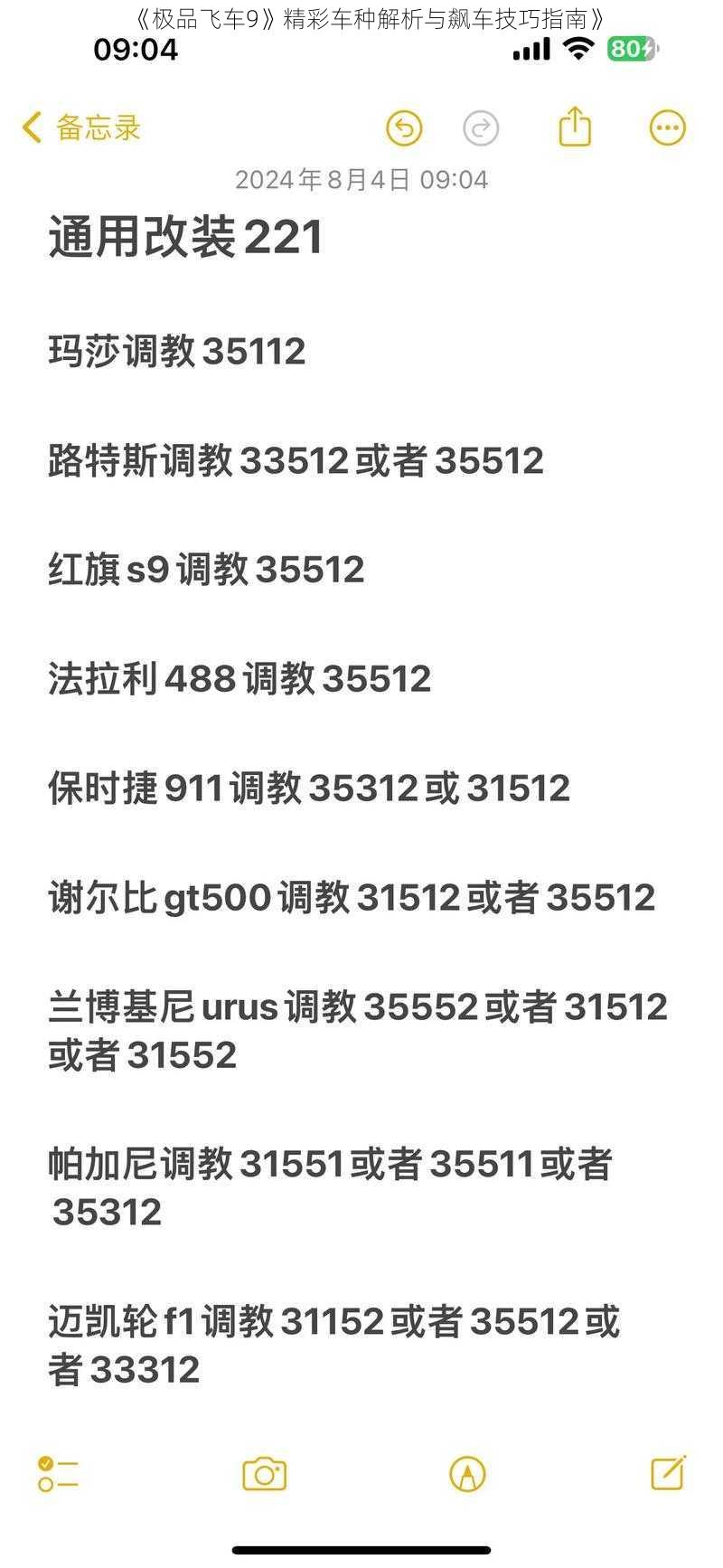 《极品飞车9》精彩车种解析与飙车技巧指南》