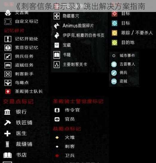 《刺客信条启示录》跳出解决方案指南