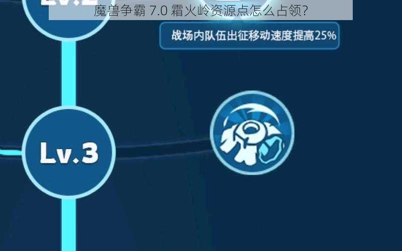 魔兽争霸 7.0 霜火岭资源点怎么占领？