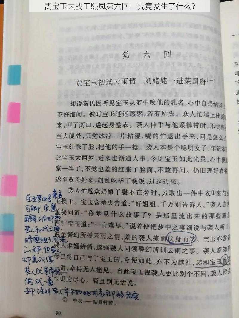 贾宝玉大战王熙凤第六回：究竟发生了什么？