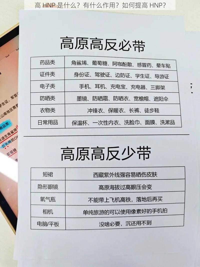 高 HNP 是什么？有什么作用？如何提高 HNP？