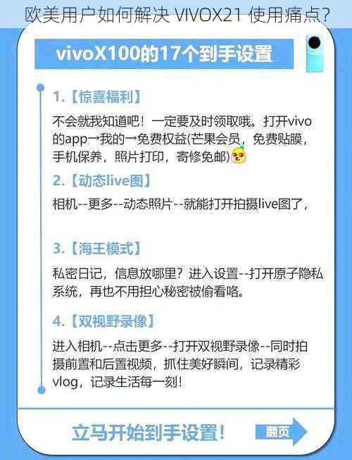 欧美用户如何解决 VIVOX21 使用痛点？
